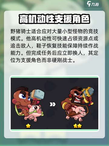 爆裂小队🔥野猪骑士技能强度解析来了！游戏技巧⚡截图4