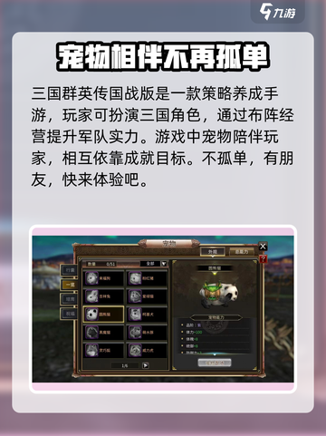 三国群英传宠物获取💡国战版萌宠捕捉秘籍🎉截图2