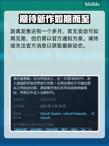 《刺客信条：影》发售日期泄露，真相震惊⚡截图3