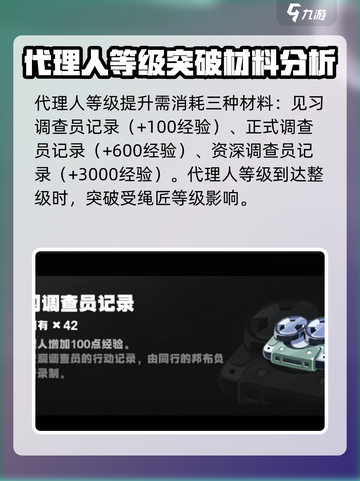 绝区零代理人材料有哪些介绍截图2
