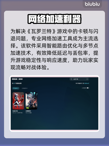 🎮瓦洛兰特闪退卡顿？速试这些加速工具！截图3