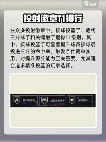 美职篮全明星投射徽章怎么选介绍截图2