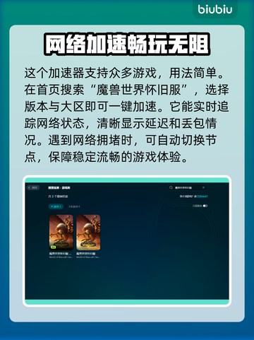 魔兽世界怀旧服卡死？❌加速器推荐⚡截图4