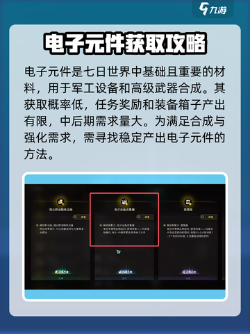 七日世界电子元件怎么获得介绍截图2