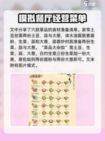 淡墨水云乡饭庄经营秘籍🔥游戏新手必看！截图2