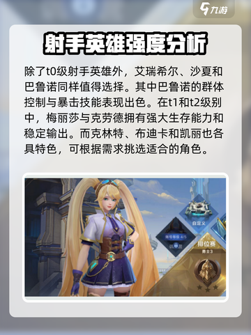 决胜巅峰射手有哪些介绍截图4