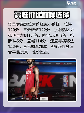 美职篮全明星平民球员怎么选介绍截图3