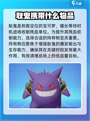 宝可梦大集结耿鬼持有物怎么选介绍截图2