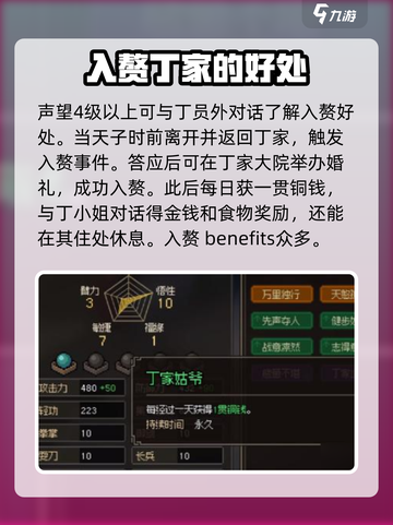 大侠立志传入赘丁家怎么操作介绍截图3