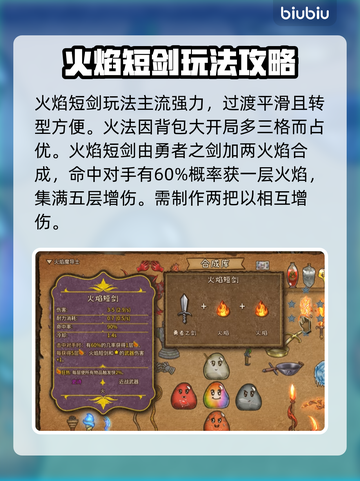 🔥背包乱斗：火焰短剑合成秘籍大公开！截图2