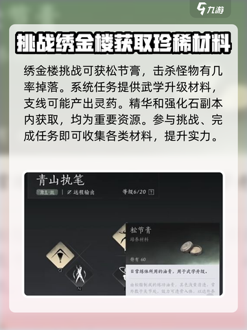 燕云十六声武学升级材料怎么获得介绍截图2