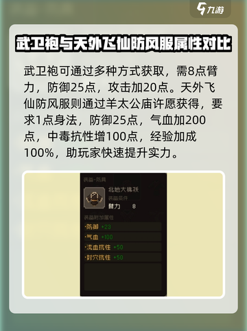 大江湖之苍龙与白鸟防具怎么选介绍截图2