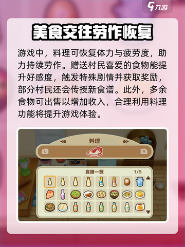 牧场物语重聚矿石镇料理攻略介绍截图4