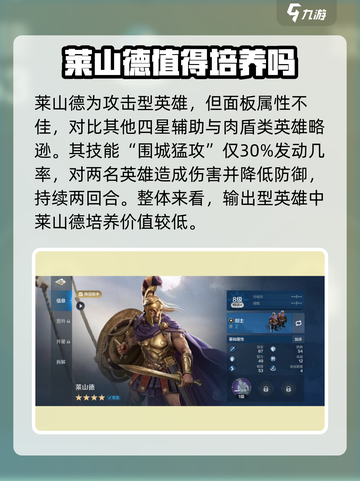 世界启元莱山德值得培养吗介绍截图2