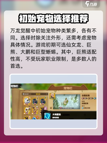 万龙觉醒💥初始宠物选择攻略来啦！新手必看🔥截图2
