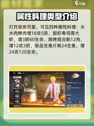 航海王壮志雄心属性料理有哪些介绍截图2