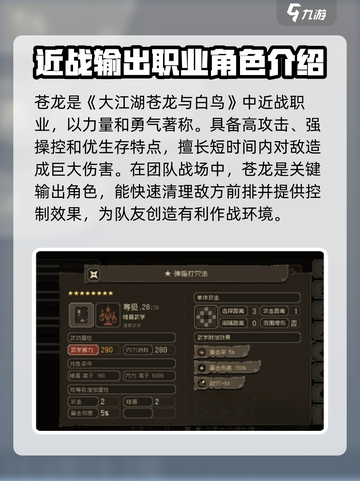 大江湖之苍龙与白鸟职业是什么介绍截图2