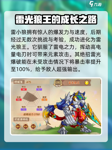 西普大陆手游🔥雷光狼王强度解析来了！⚡截图2