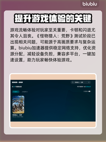 怪物猎人荒野🔥加速器推荐及卡顿解决方法截图3