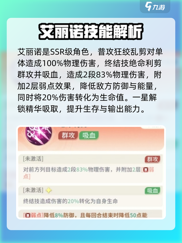 命运圣契：艾丽诺🔥角色详情大揭秘！🎮截图2