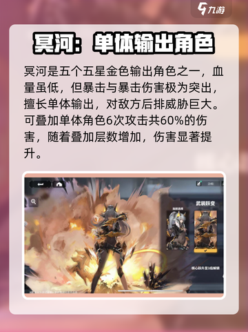 交错核心输出角色怎么选择介绍截图2