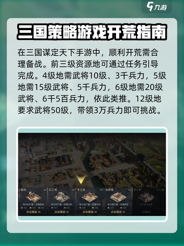 三国谋定天下💥12级地资源攻略，快速抢占资源！🔥截图4