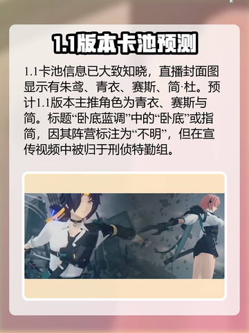 绝区零💥1.1前瞻直播时间⚡抢先看！游戏什么时候开始？截图3