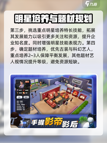 影业梦想家艺人培养攻略介绍截图3