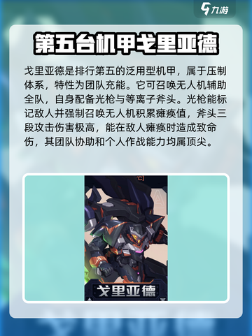 硬核机甲启示强度排行一览介绍截图2