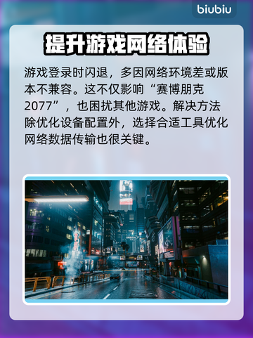 赛博朋克2077闪退？加速器搞定！⚡截图2