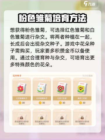 心动小镇🔥粉色雏菊培育秘籍🌷新手必看！截图2