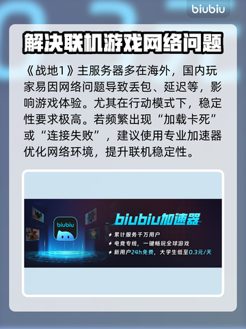 战地1行动模式🔥进不去？加速器推荐💥助你畅玩！截图2