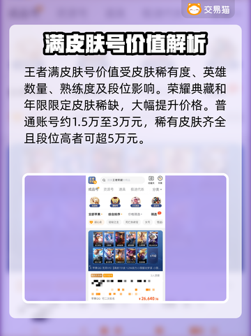 王者荣耀皮肤账号白菜价💥截图3