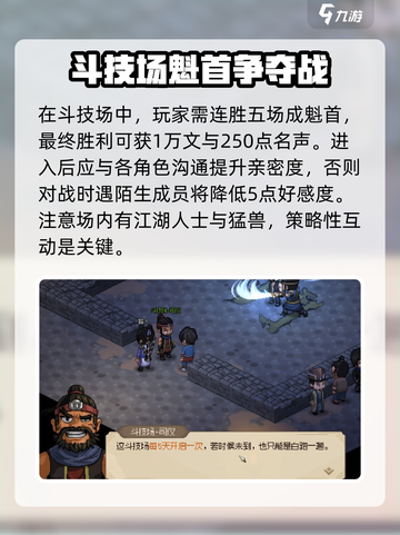 大侠立志传斗技场怎么进介绍截图3