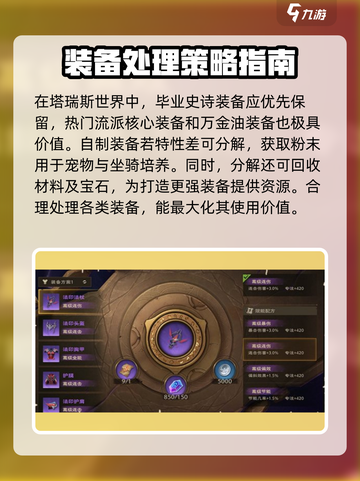 塔瑞斯世界🔥装备分解超全攻略来啦！快人一步变强大✨截图4