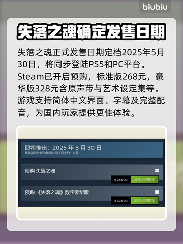 失落之魂发售时间🔥游戏粉丝必看📅截图2