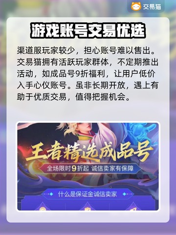 🔥王者渠道服账号出售平台推荐🎉截图4