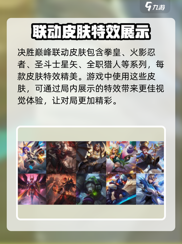 决胜巅峰联动皮肤有哪些介绍截图2