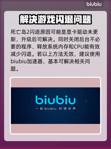 死亡岛2闪退？加速软件来了！🔥🎮截图3