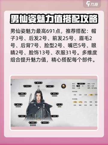 鬼谷八荒男仙姿捏脸攻略介绍截图2
