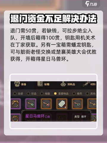 大侠立志传🔥燕子窝主线攻略全揭秘！截图5