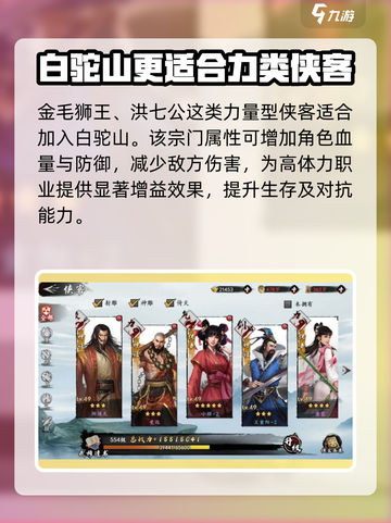 新射雕群侠传宗门选择什么比较好介绍截图3