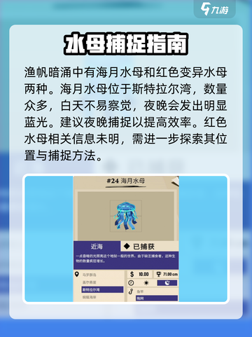 渔帆暗涌水母怎么抓介绍截图2