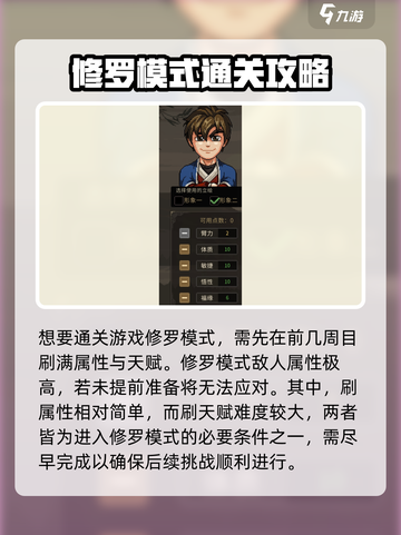 《大侠立志传》修罗难度🔥通关秘籍💡截图2