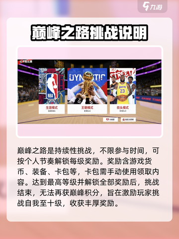 美职篮巅峰对决巅峰之路怎么玩介绍截图3