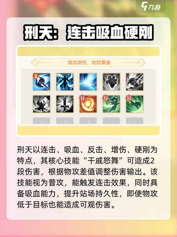 桃花师🔥刑天强度解析！游戏必备角色📖截图2