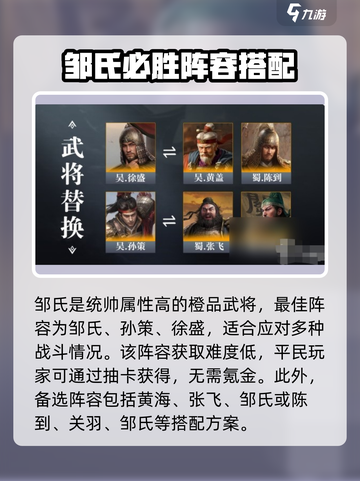 三国谋定天下⚡邹氏阵容搭配秘籍，必胜公式曝光！截图2