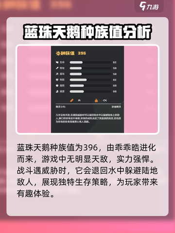 洛克王国世界蓝珠天鹅种族值是多少介绍截图2