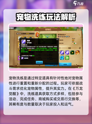 万龙觉醒🔥宠物洗练玩法大揭秘！💡截图2