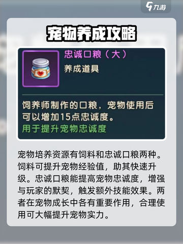 魔力宝贝复兴版🔥宠物道具有哪些？全网最全攻略来啦！截图3